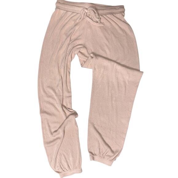 LNA Core Ribbed Beige/Nude Joggers XS - Picture 2 of 11